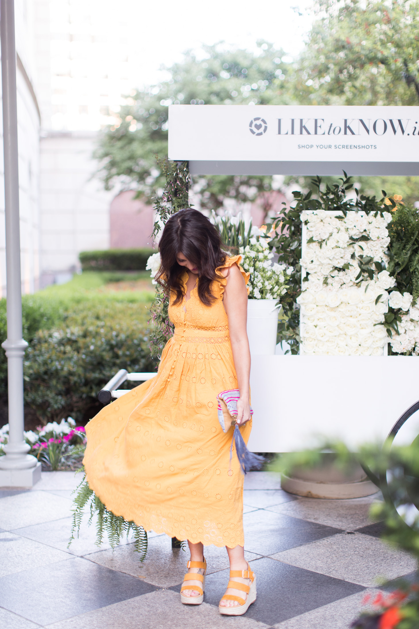 peach pie midi dress