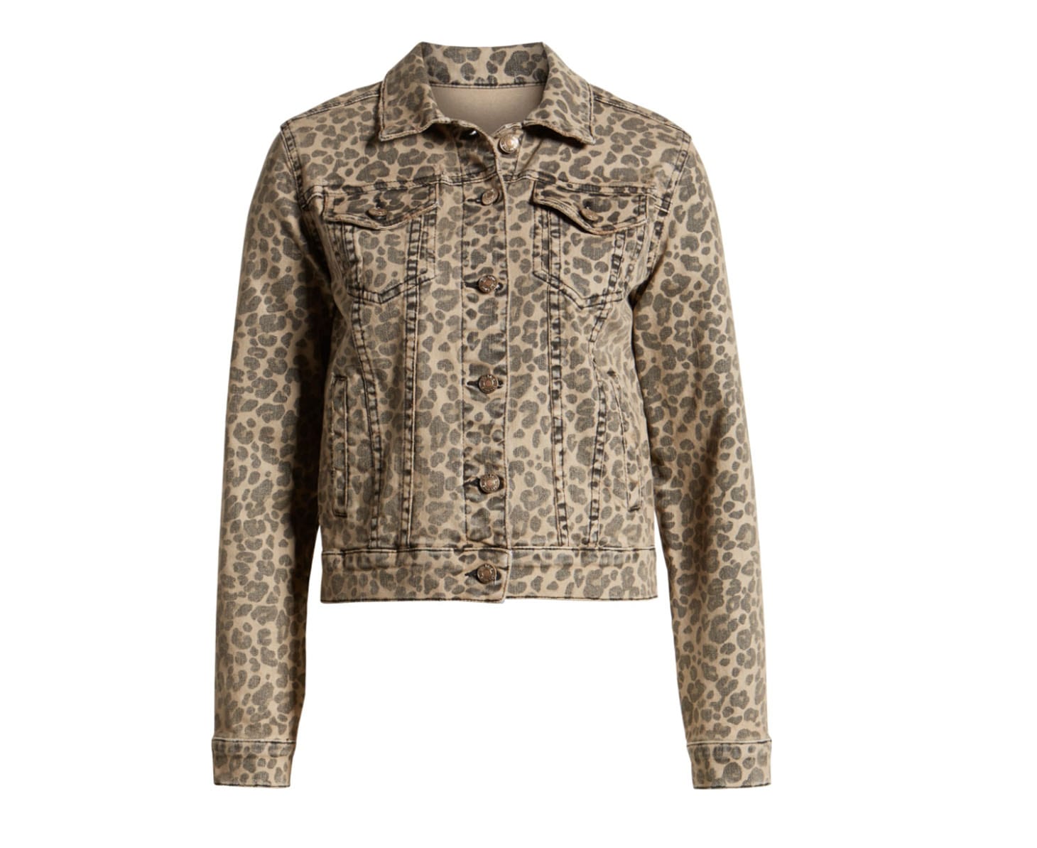 colbey leopard print denim jacket