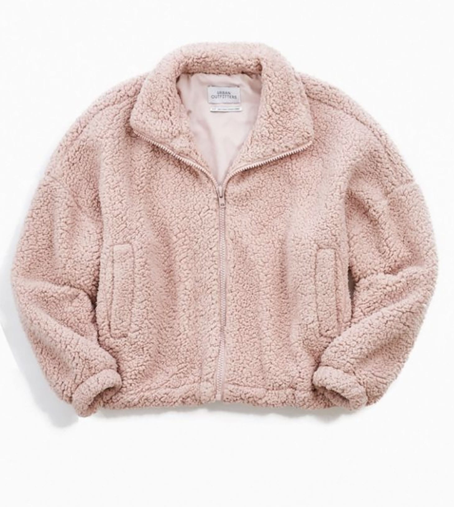 baby pink teddy jacket